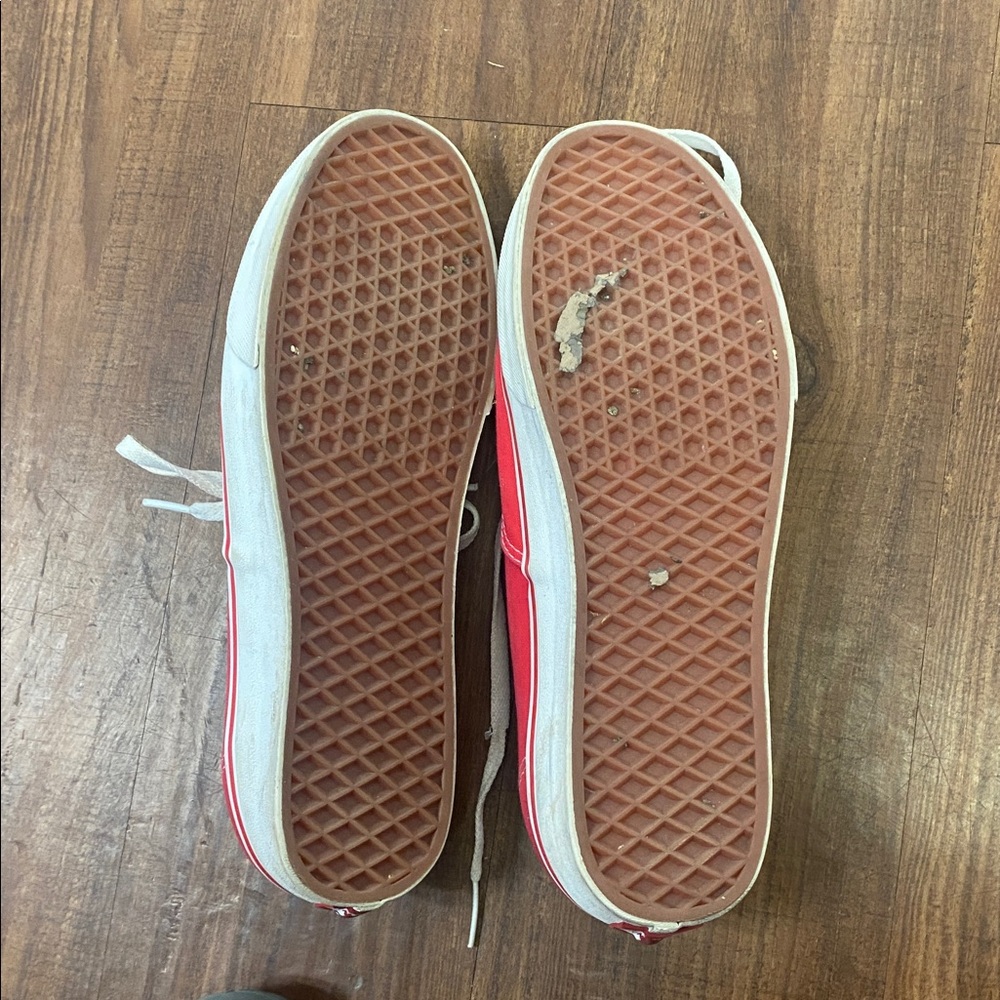 Men's Vans Red Canvas Boat Shoes, sz 11.5. - Picture 5 of 8